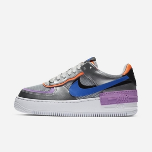 Basket Nike Air Force 1 Shadow Argent 3268-197 Metallic Silver/Fuchsia Glow/Hyper Crimson/Racer Blue Femme | RSK-87364562